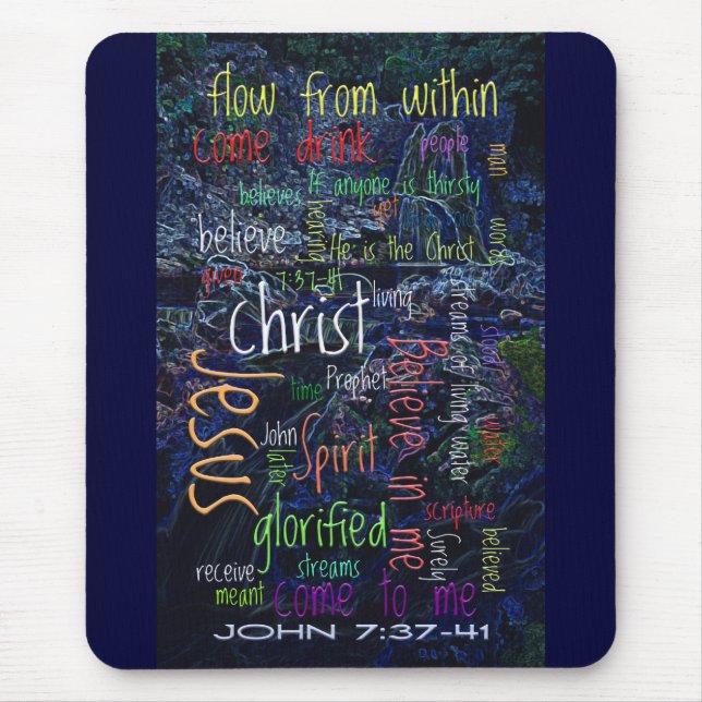 John 7:37-41 Waterfall Mouse Pad (Front)