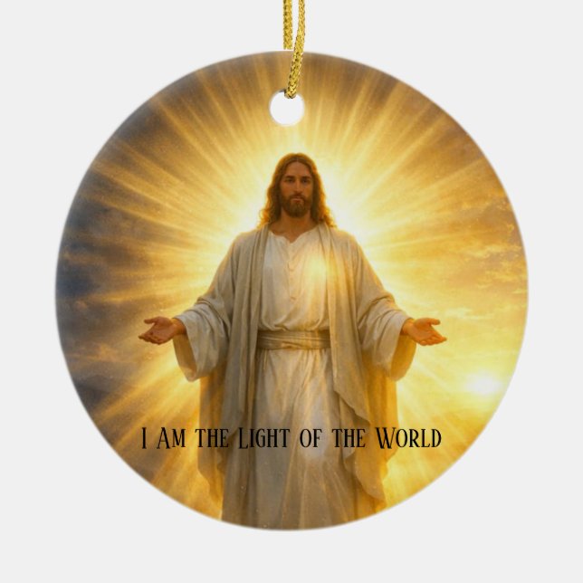 John 8:12 I Am the Light Ornament (Front)