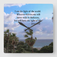 JOHN 8:12 PALM TREE AND OCEAN PHOTO  DESIGN