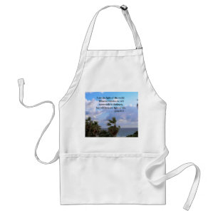 JOHN 8:12 PALM TREE AND OCEAN PHOTO DESIGN STANDARD APRON