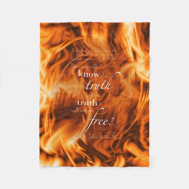 John 8:31-32 fleece blanket (Front)