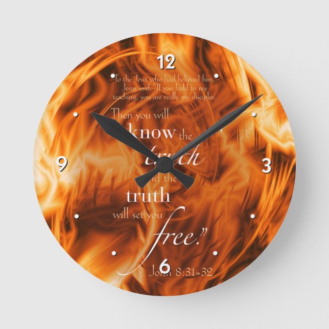 John 8:31-32 round clock (Front)