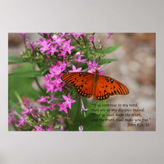 John 8:31 & 32 Scripture Poster (Front)