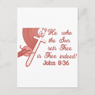 John 8:36 postcard