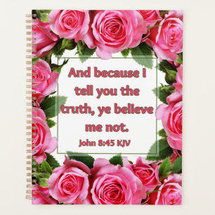 John 8:45 Bible Verse Calendar Planner