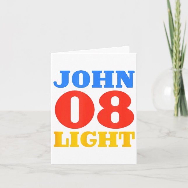 John 8 Light Bible Chapter Jersey Design  Card (Front)