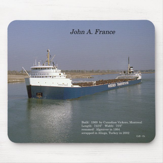 John A. France mousepad (Front)