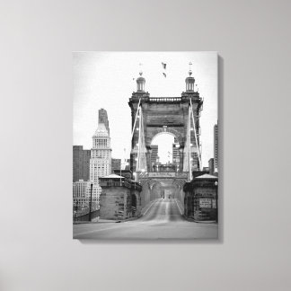 John A. Roebling Bridge, Cincinnati, OH Canvas Print