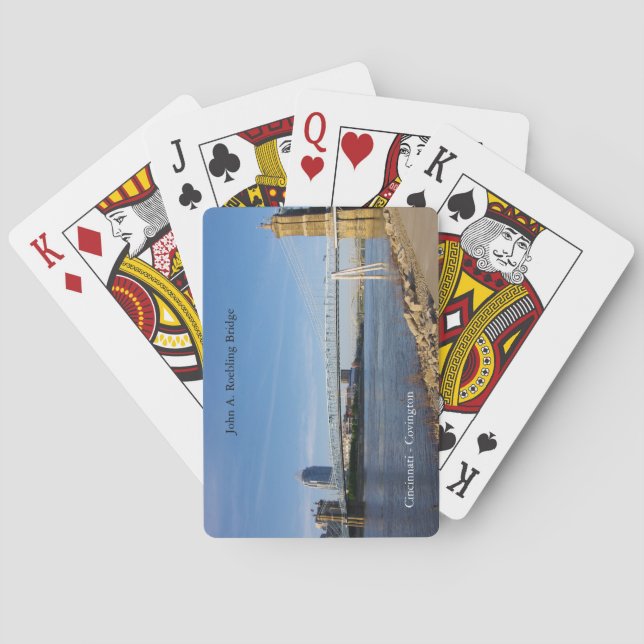John A. Roebling Bridge playing cards (Back)