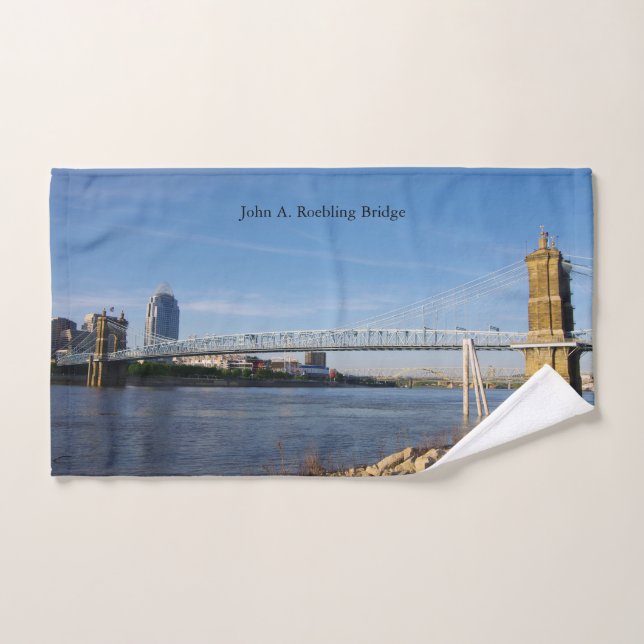 John A. Roebling Bridge towel set (Hand Towel)