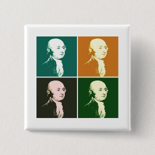 John Adams 2 Inch Square Button