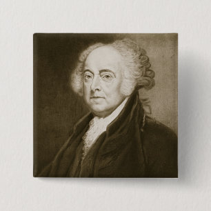 John Adams, 2nd President of the United States of 2 Inch Square Button