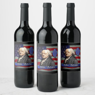 John Adams: 2nd President of the United States Wine Label