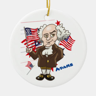 John Adams and Thomas Jefferson Ceramic Ornament