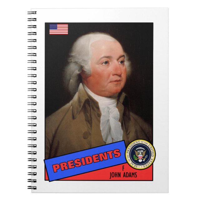 John Adams Baseball Card Notebook (Front)