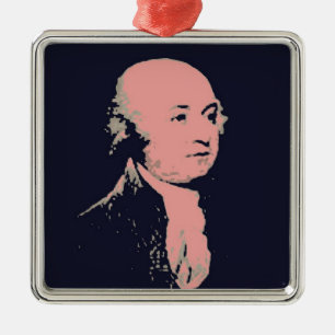 John Adams Metal Ornament