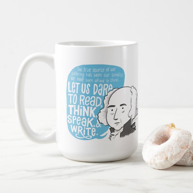 John Adams quote mug (With Donut)