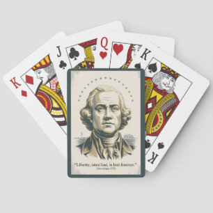 John Adams Quote Second President Illustration Playing Cards