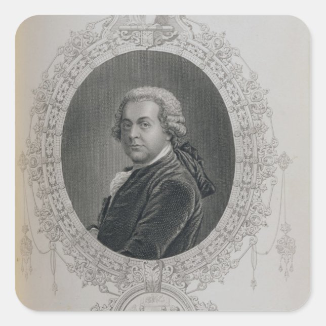 John Adams Square Sticker (Front)