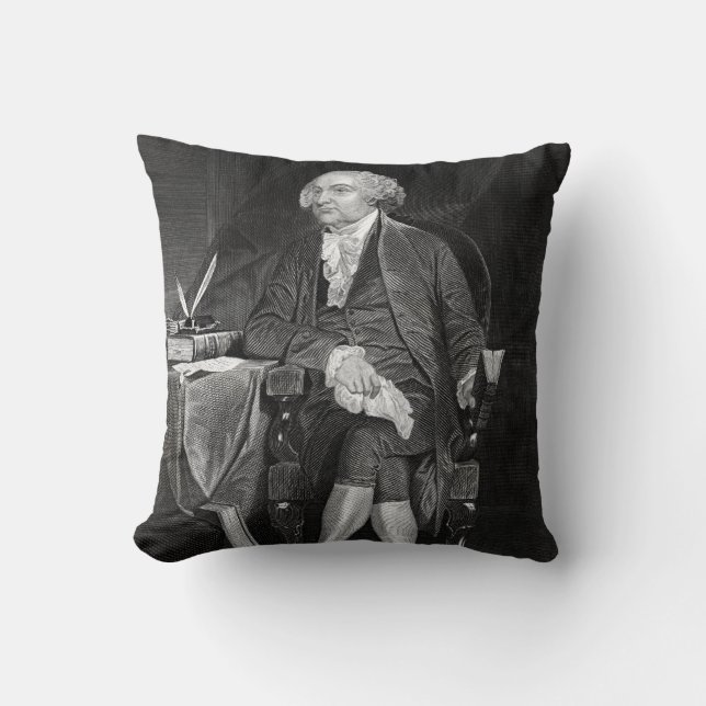 John Adams Throw Pillow (Front)