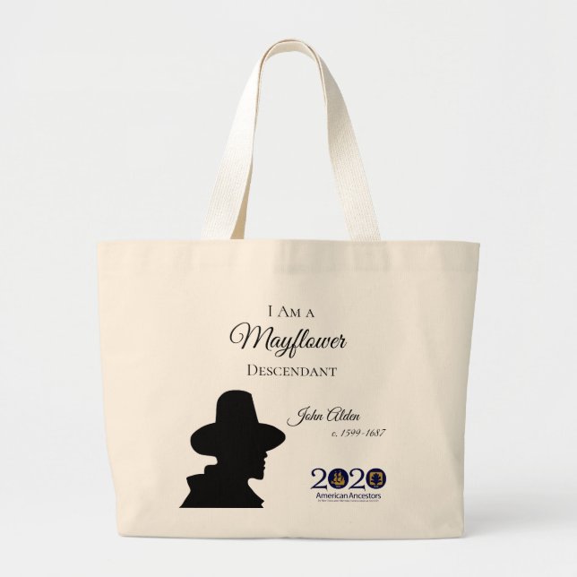 John Alden Mayflower Descendant Tote (Front)