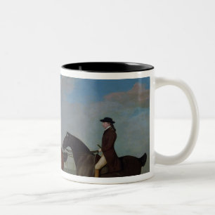 John and Sophia Musters riding at Colwick Hall Two-Tone Coffee Mug