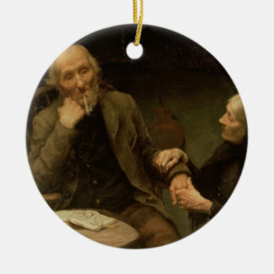 John Anderson, My Jo, 1894 (oil on canvas) Ceramic Ornament