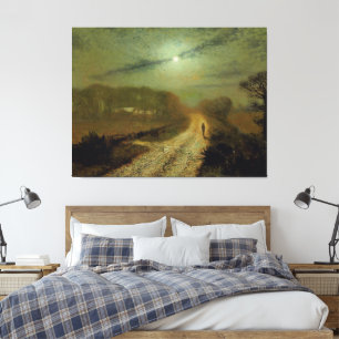 John Atkinson Grimshaw - A Moonlit Landscape Canvas Print