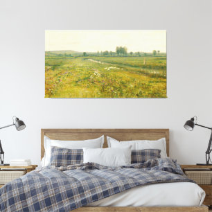 John Atkinson Grimshaw - An Extensive Meadow Lands Canvas Print