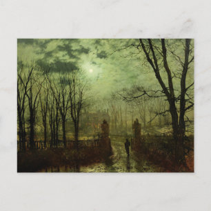 John Atkinson Grimshaw - At The Park Gate Postcard