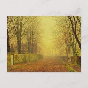 John Atkinson Grimshaw Evening Glow, c.1884 (oil Postcard