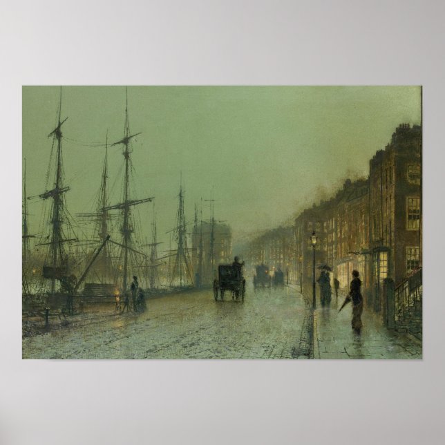 John Atkinson Grimshaw - Glasgow Docks Poster (Front)
