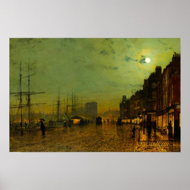 John Atkinson Grimshaw Glasgow Docks Poster (Front)
