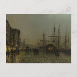 John Atkinson Grimshaw - Glasgow, Saturday Night Postcard