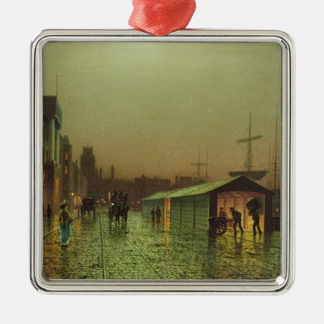 John Atkinson Grimshaw | Liverpool Docks Metal Ornament (Front)