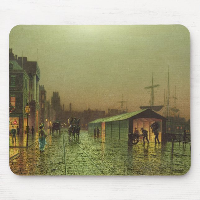 John Atkinson Grimshaw | Liverpool Docks Mouse Pad (Front)