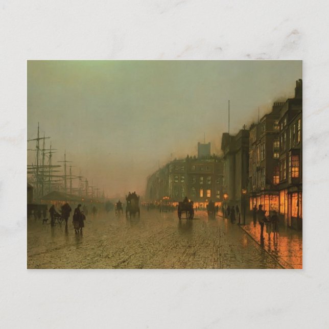 John Atkinson Grimshaw- Liverpool from Wapping Postcard (Front)