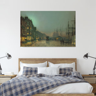 John Atkinson Grimshaw - Liverpool Lights Canvas Print