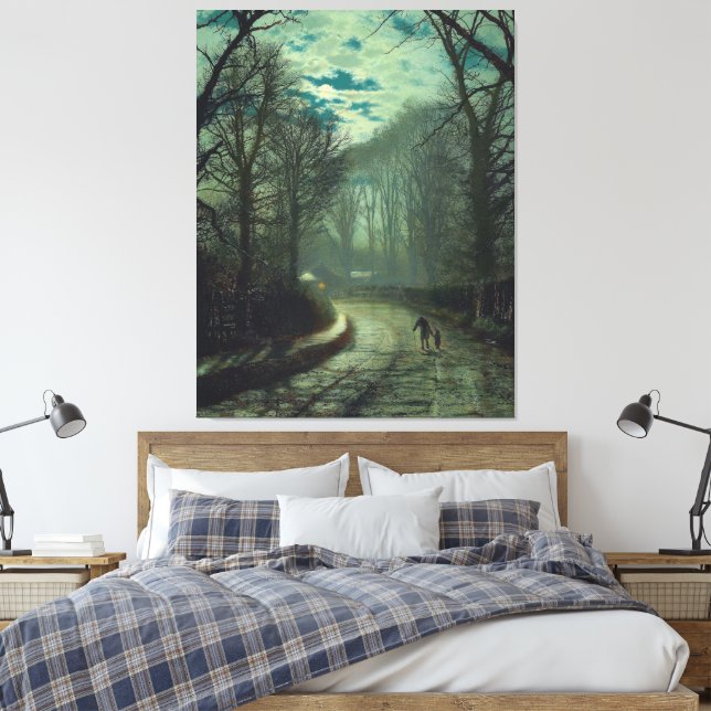 John Atkinson Grimshaw - Nearing home  Canvas Print (Insitu(Bedroom))
