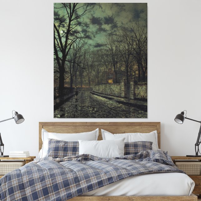 John Atkinson Grimshaw - November Canvas Print (Insitu(Bedroom))