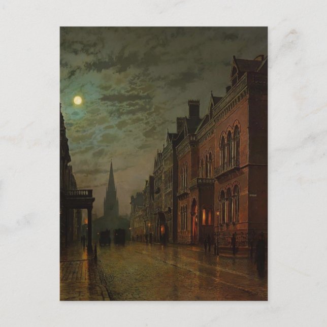 John Atkinson Grimshaw- Park Row, Leeds Postcard (Front)