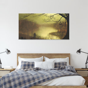 John Atkinson Grimshaw - Roundhay Lake Canvas Print