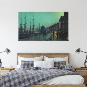 John Atkinson Grimshaw - Shipping on the Clyde Canvas Print