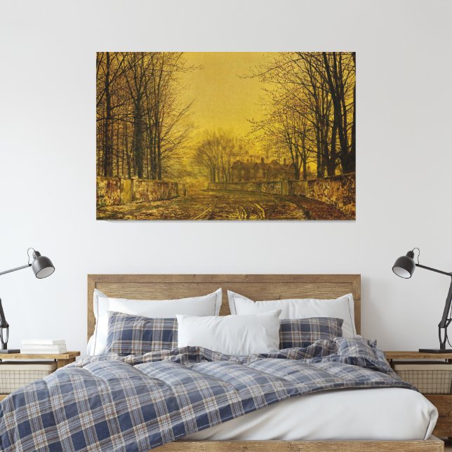 John Atkinson Grimshaw - The Queen’s Highway Canvas Print (Insitu(Bedroom))