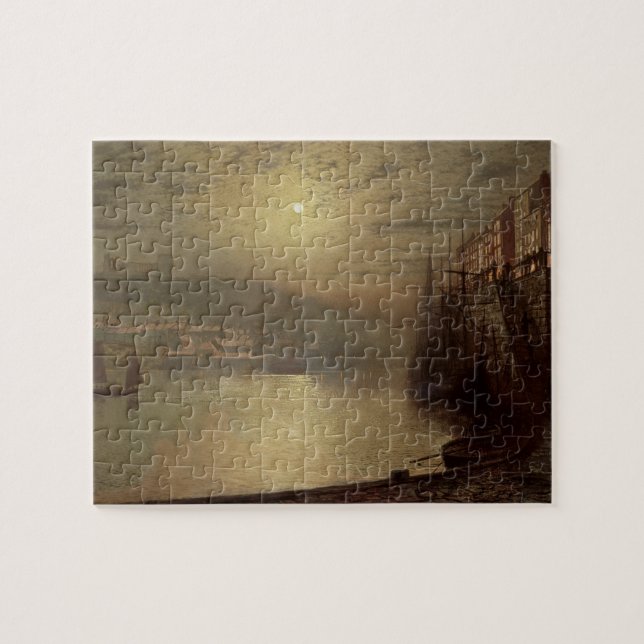 John Atkinson Grimshaw | Whitby (oil on canvas) Jigsaw Puzzle (Horizontal)
