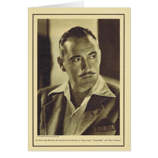 John Barrymore 1932 vintage portrait (Front)
