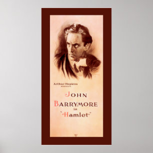 John Barrymore dans Hamlet Broadway 1922 Poster