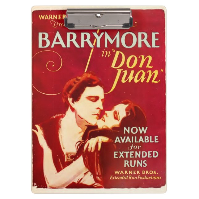 John Barrymore Mary Astor 1927 exhibitor ad Clipboard (Front)