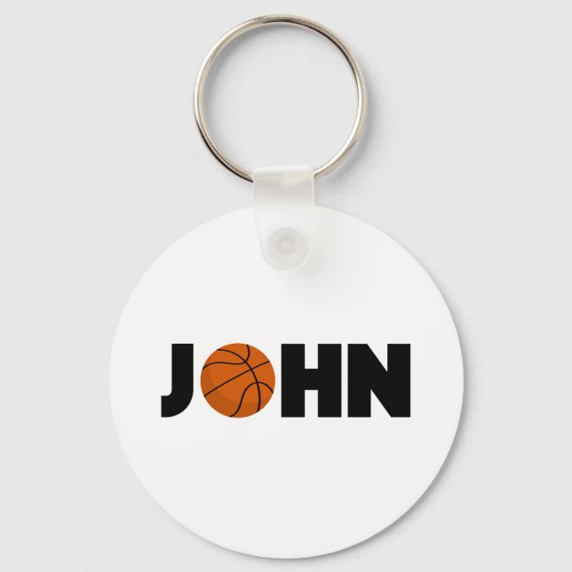 John Basketball Keychain (Front)