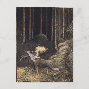 John Bauer - Elk Cotton Postcard